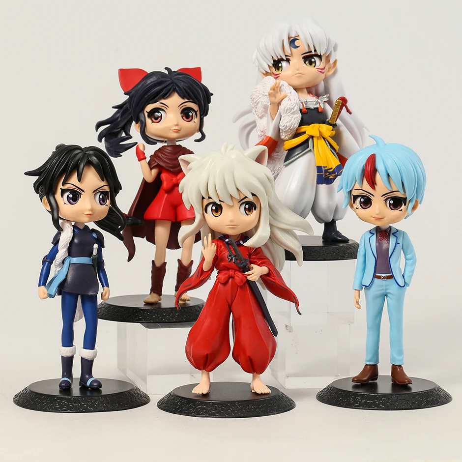 

5 шт./компл. Qposket Inuyasha Sesshoumaru Higurashi Towa Setsuna Moroha фигурка из ПВХ Коллекция игрушек аниме Мультяшные модели куклы