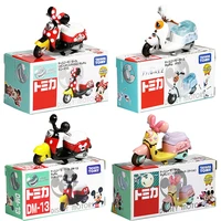 takara tomy various alloy motorcycle models minnie donald duck three eyed monster cartoon die casting car childrens gift
