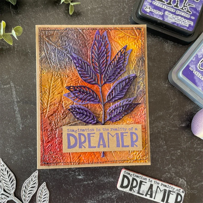 3d тисненые папки с узорами листьев для ручной работы кирпичная стена булыжник