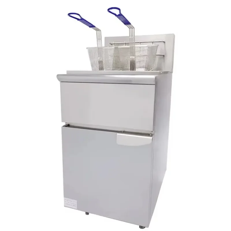 Профессиональное кухонное оборудование фритюрница с одним резервуаром газовая