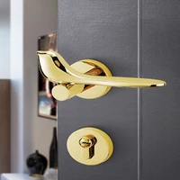 Gold/Silver/Black Bird Modern Minimalist Split Door Lock Set Handles With  Body Bedroom Interior  Hardware Handle