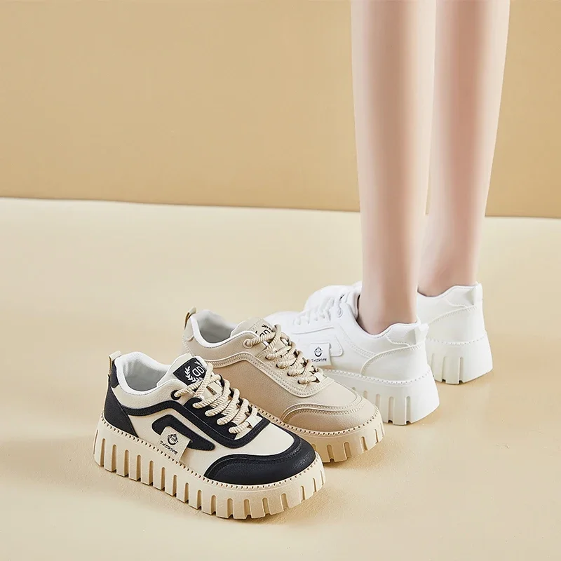 Женская Повседневная Спортивная Обувь. Уличная Обувь На Толстой Подошве С Мягкой
