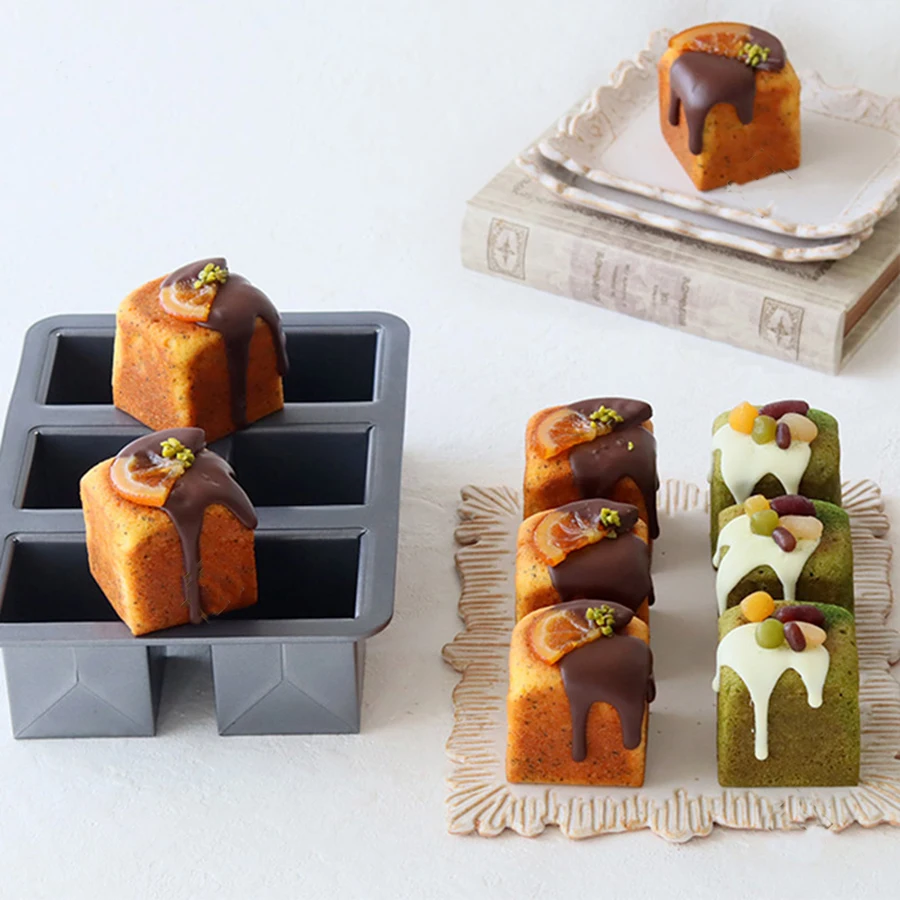 6-полая мини-тост квадратной формы из углеродистой стали форма для торта