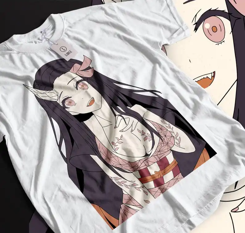 Футболка Nezuko Demon Slayer Kokushibo Kimetsu No Yaiba Tanjiro Рубашка всех размеров