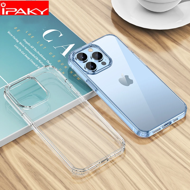 

IPAKY for iPhone 14 Case 14 Pro 14 Plus Anti-Yellowing Slim fitted Clear Transparent Shockproof Cover for iPhone 14 Pro Max Case