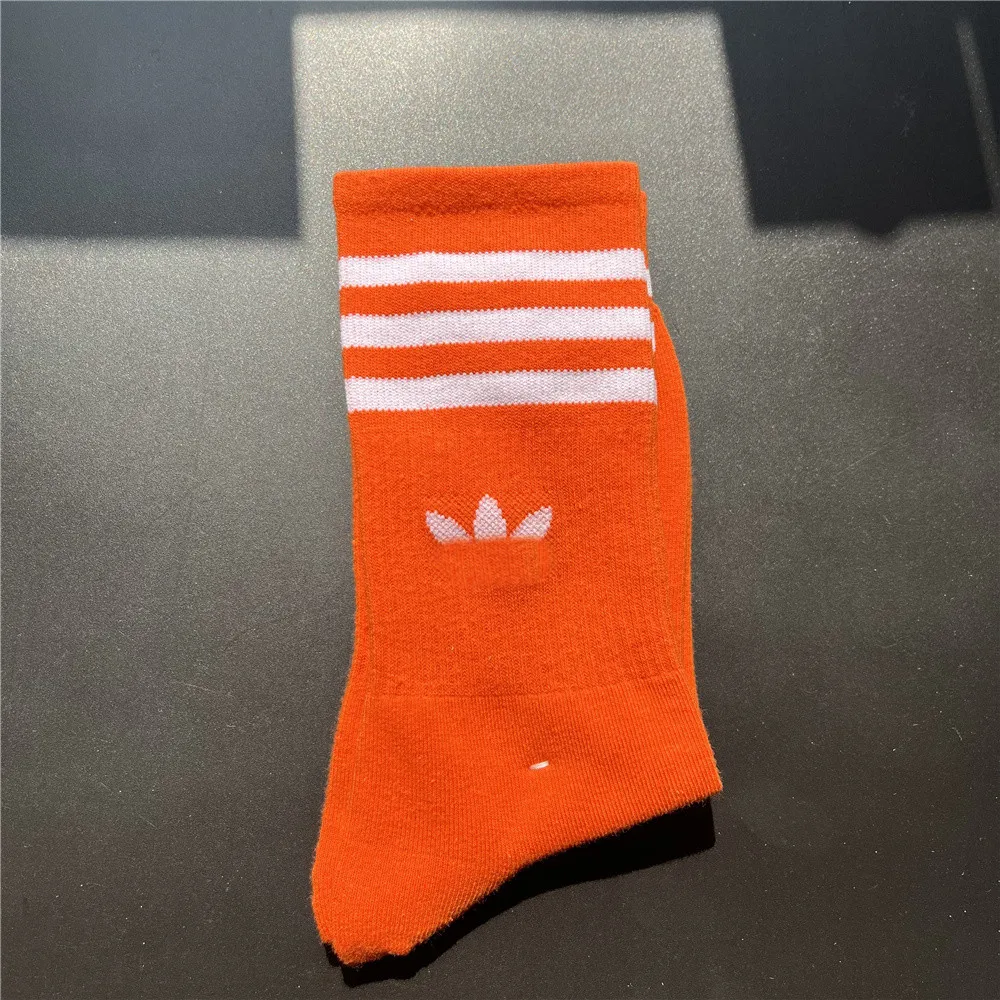 2023 New Fashion High Tube Sports Socks AD Clover Men and Women Cotton Socks Wild Ins Tide Socks Striped Socks