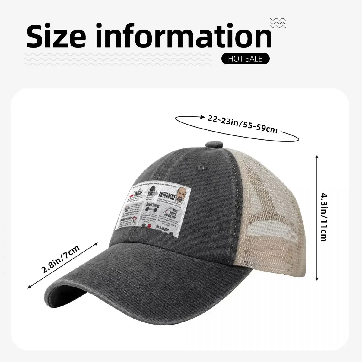 Visual Book Antifragile (Nassim Nicholas Taleb) Бейсбольная кепка на заказ Шляпа для альпинизма