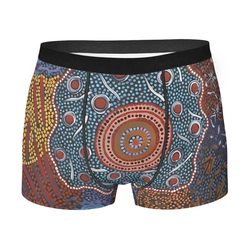 

Classical Men Boxer Briefs Australian Aboriginal Art Highly Breathable Underpants High Quality Print Shorts Birthday Gifts