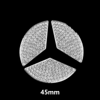 3d rhinestone logo decorative sticker car steering wheel diamond trim for mercedes a b c e gla cla glc glk class w205 w204 w212