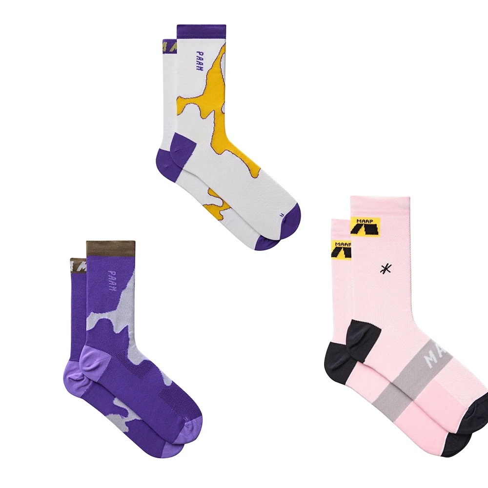 3 Pairs Maap Classic Cycling Socks Profession Brand Sport Socks Preferred Choice Style Bicycle Sock for Men and Woemn 37-46 size
