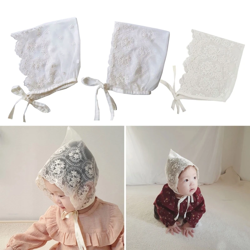 

Cute Lace Newborn Baby Hat Photography Props Flower Summer Baby Accessories Girl Sun Hat Breathable Cotton Infant 2022 New
