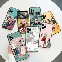 cartoon japan anime spy x family phone case for iphone 11max mini 12 pro 13 pro x xr xs max se2020 6 7 8 plus silicone cover