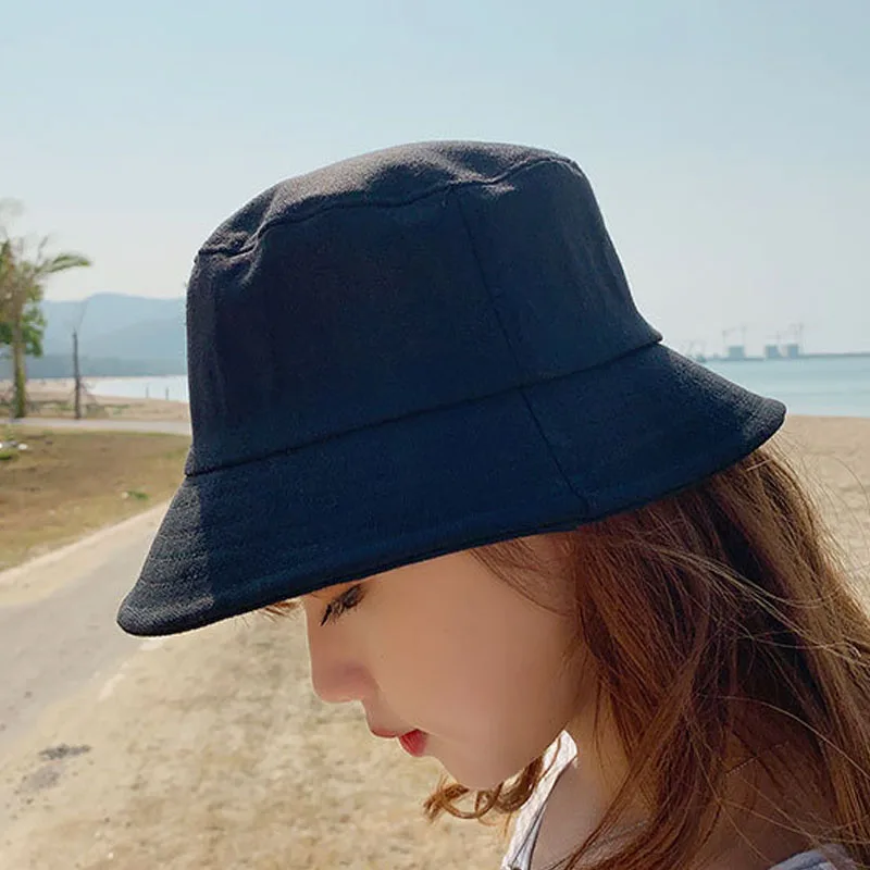 

Unisex Bucket Hat Men Women Wearing Cap Solid Color Reversible Fisherman Summer Panama Fishing Baby Kids Sun Hat