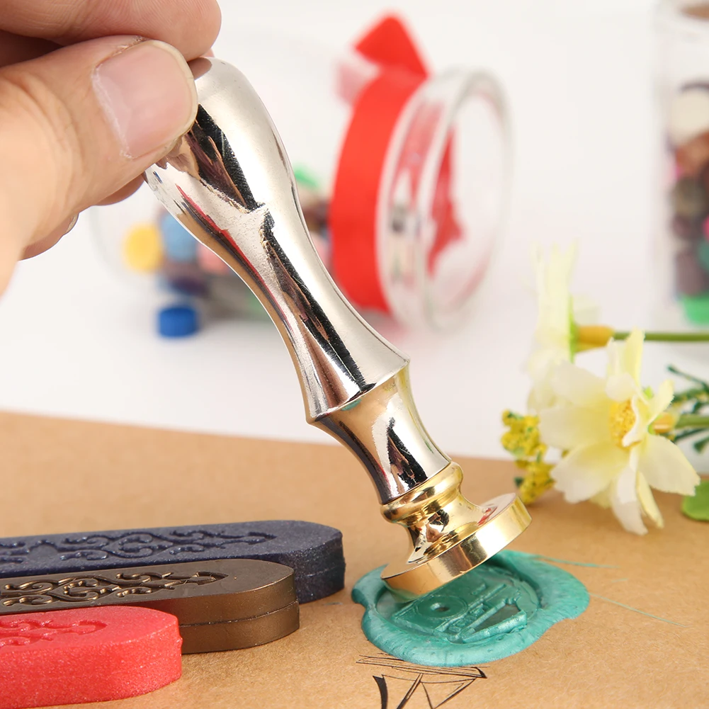 

Retro Marble Handle Metal Durable Connecting Wax Seal Copper Head for Customs Handbook Wedding Wax Sealing Stamp
