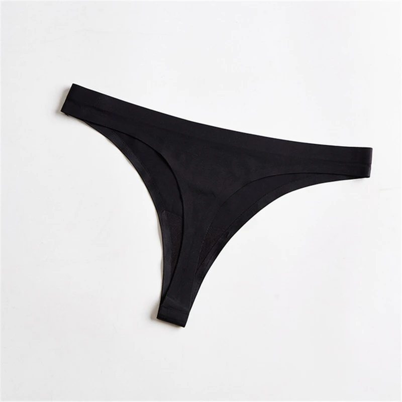 

Women's sexy solid color thong one-piece seamless thong fashion low-rise shorts shorts T-shaped panties briefs A19204