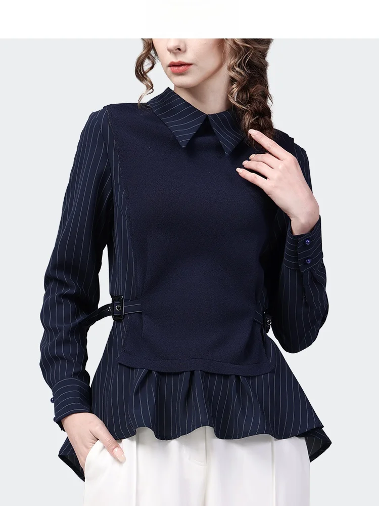 Высококачественный вязаный топ из двух предметов женская осенняя одежда новый