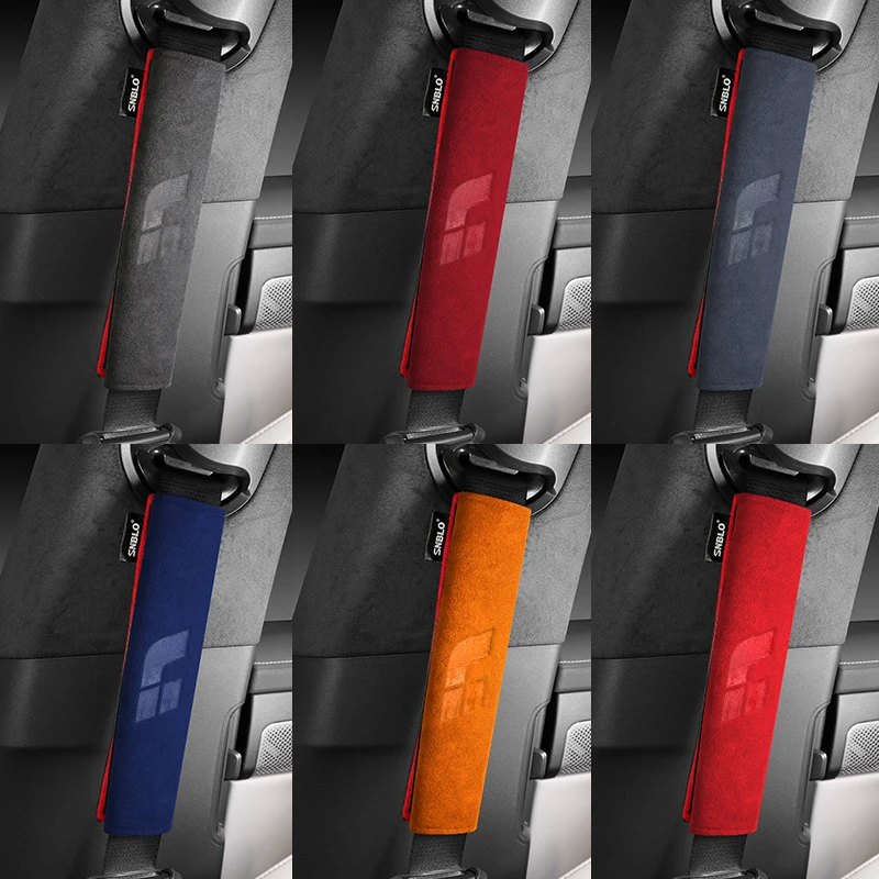 Фото Для LEADING IDEAL LiXiang L9 L8 L7 L6 ONE: Аксессуары для автомобиля из алькантары и замши, накладки на ремни безопасности для салона автомобиля №2