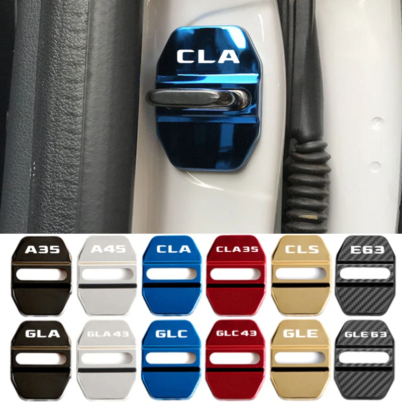4 шт. крышка дверного замка автомобиля для Mercedes Benz AMG C43 C63 C180 C200 A35 A45 CLA CLS E63 GLA GLC GLE A Класс C Класс E Класс S класс