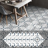 4pcs new 2022 tile stickers self adhesive mediterranean style vinyl floor sticker tiles waterproof anti slip living room decor