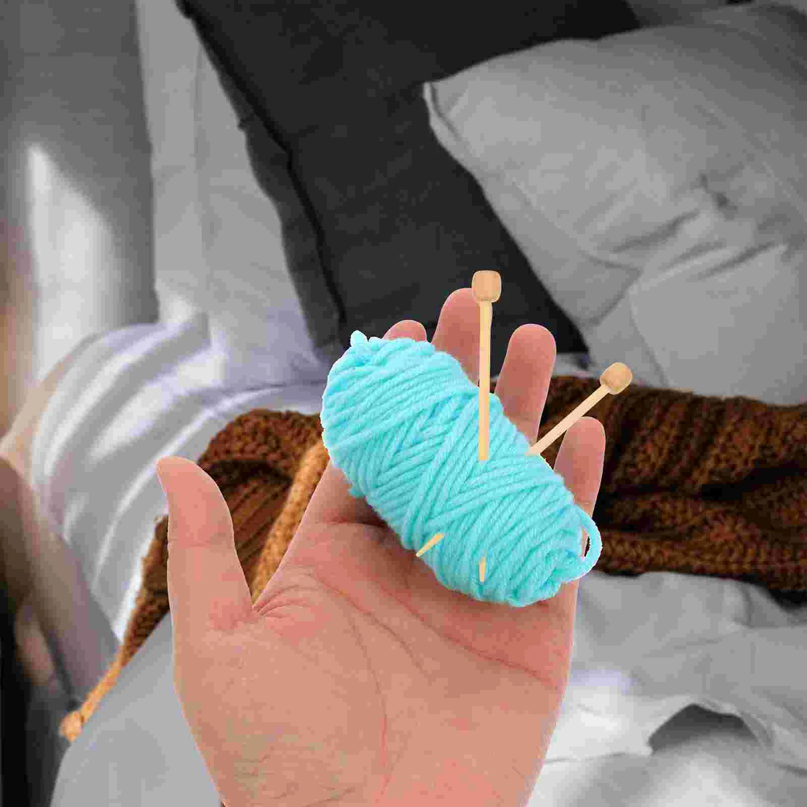 20 шт. мини-иглы деревянные спицы стержни брошь материал сделай сам вязаные