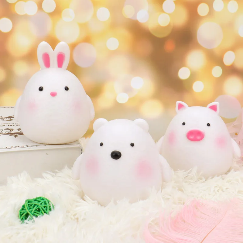 

Rabbit Night Light Ins Girl Heart Bedroom Sleep Children's Room Bedside Lamp Rabbit Bear Duck Bird Pig Table Lamp Eye Protection