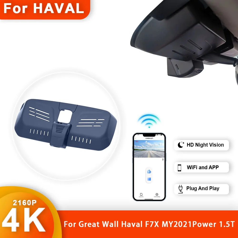 

Передний и задний 4K видеорегистратор для Haval F7X 2021, Автомобильный видеорегистратор, видеорегистратор с Wi-Fi, Автомобильный видеорегистратор, записывающие устройства, аксессуары, автомобильный видеорегистратор