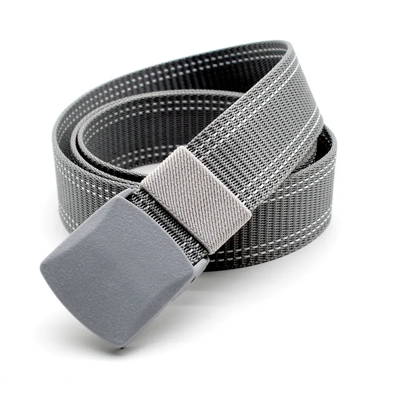 

Summer Jeans Casual Canvas Belts For Men Black Elastic Stripe Belt Men's Nylon 2022 Fashion khaki Male Business Belt 120CM