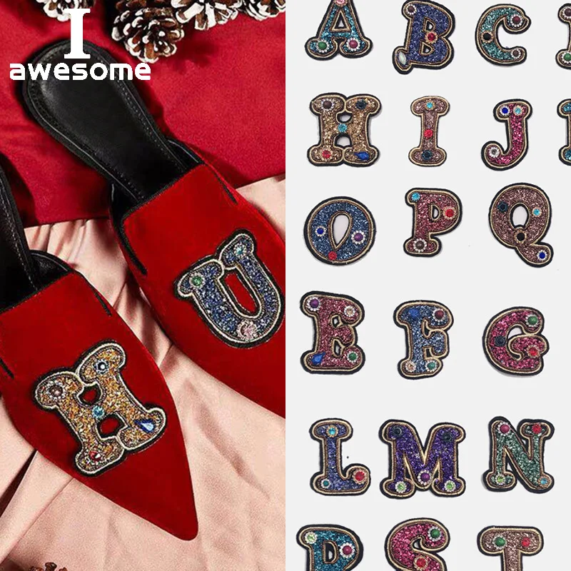 

1pcs 26 Letter Cartoon design Wedding Party Shoes Accessories High Heels Shoes DIY Sandals Shoe Decorations Flat Shoe's flower