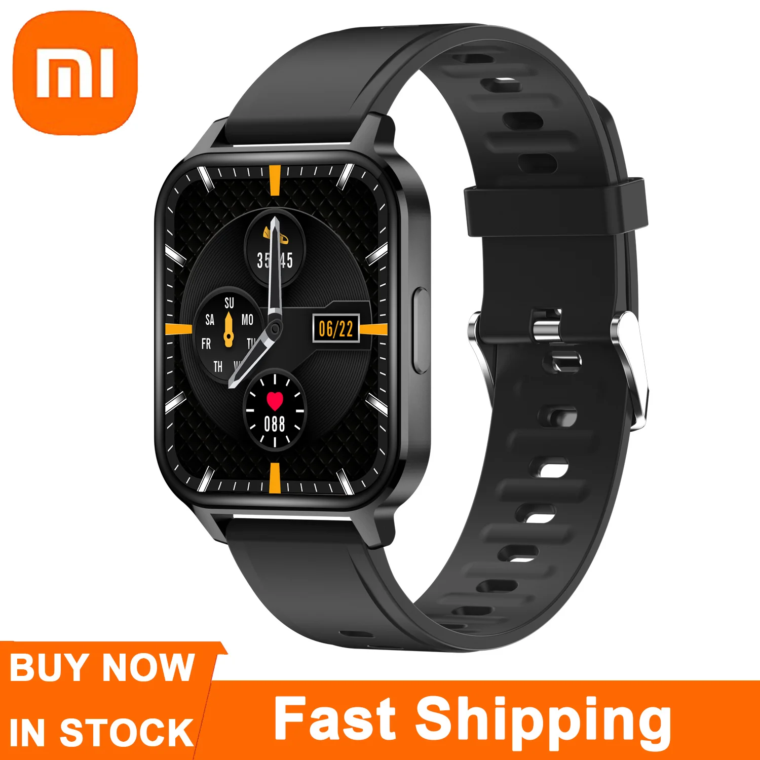 

Xiaomi mijia smart watch male female custom dial health tracker waterproof screen full touch heart rate monitor for ios android