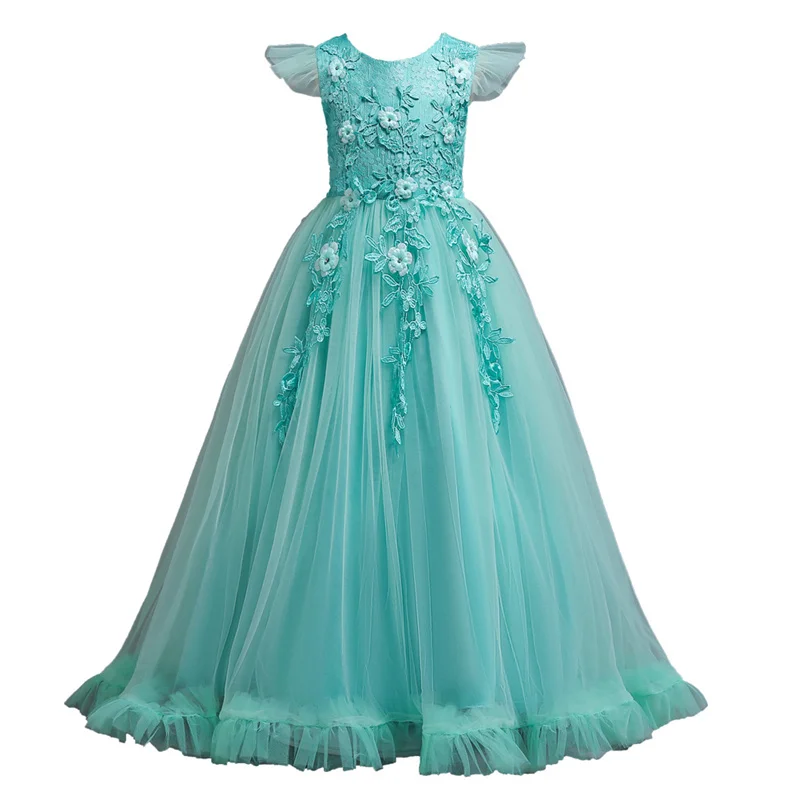

High Quality Kids Dresses For Girls Elegant Princess Dress Girls Wedding Dress For Girls Birthday Party Gown Children Clothes 7T