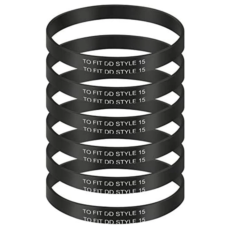 

6 Pieces Replacement Vacuum Cleaner Knurled Belt Compatible For Dirt Devil Style 15 Upright Vacuum Cleaner