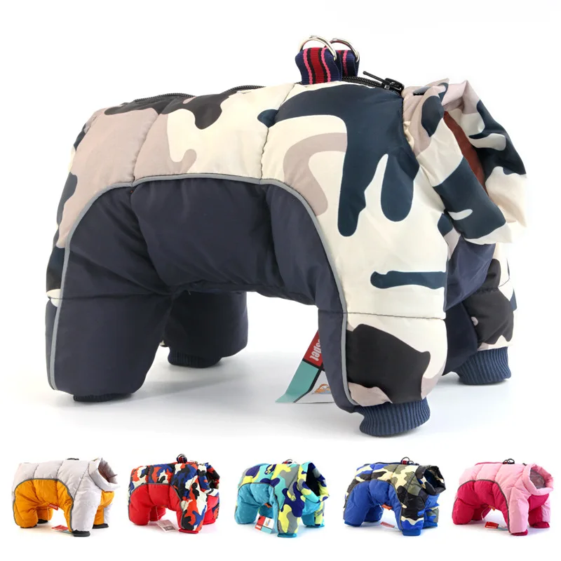 Pet Dog Clothes Winter Clothes Thickened Warm Down Jacket Teddy Dog Quadruped Winter Coat Coat