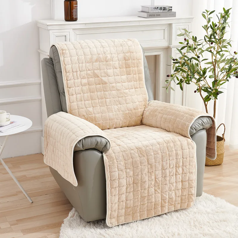 

Plush Sofa Cover with Armrest Two and Three Seat Covers for Sofa Chairs Non-slip Sofa Cover Protector Couch Recliner Slipcovers