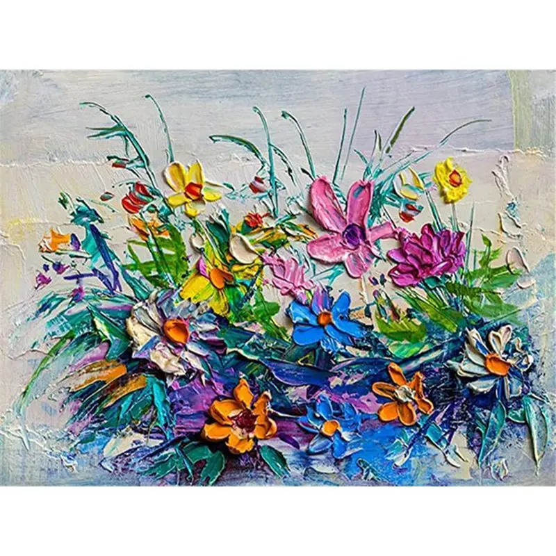 

CHENISTORY Pictures By Number Flowers Kits Drawing On Canvas Handpainted Art Gift Diy Fleurs Painting By Number Home Decor