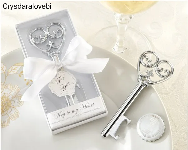 

10pcs/lot Souvenir Wedding Gifts Personalized Beer Opener Heart Shape Opener With Box Alloy Presents For Party Guest