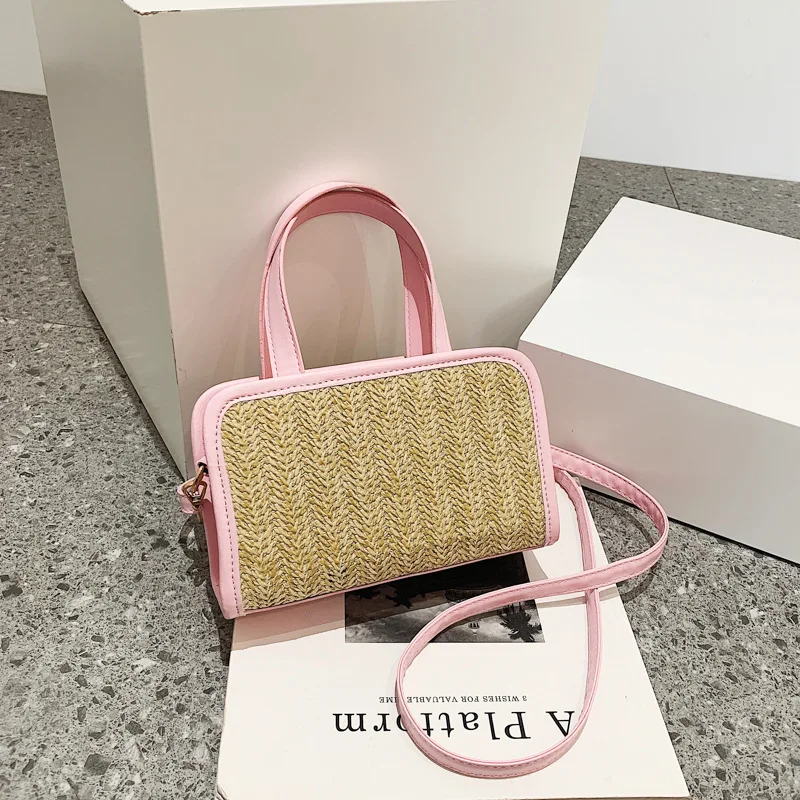 

Модная плетеная Сумка через плечо ручной работы, Соломенная Сумочка в богемном стиле, женские пляжные сумки для отпуска, Новая вечерняя сум...