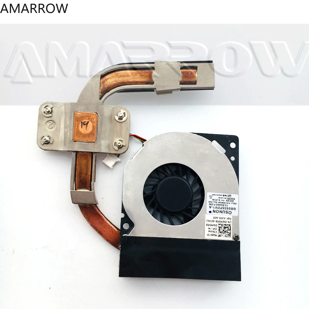 Новый оригинальный Бесплатная доставка радиатор для ноутбука охлаждающий вентилятор cpu кулер для DELL E4300 радиатор процессора 0PN458