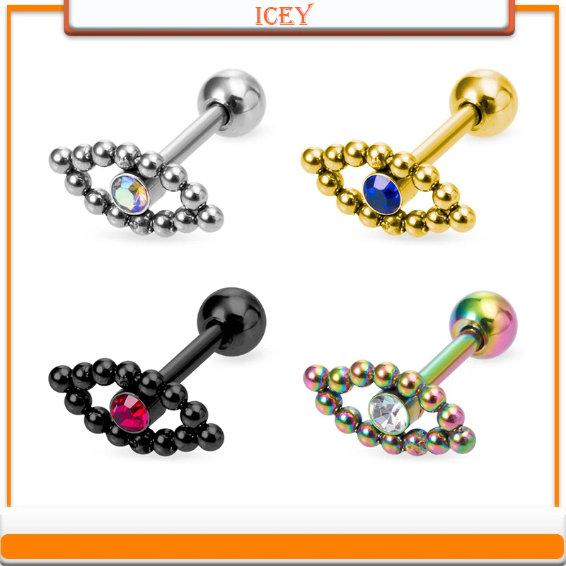 

2pcs Eye earring Stainless steel ear stud body piercing jewelry stud earring Zinc alloy earring piercing Metal lobe earring stud
