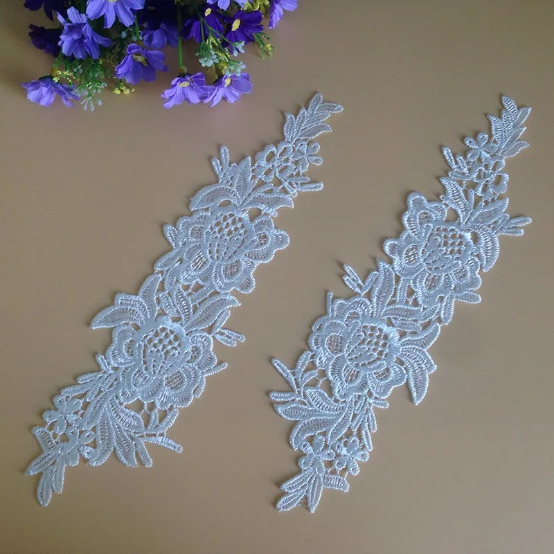 20 шт. изысканный материал для украшения свадебного платья «сделай сам», полиэфир, Водорастворимая Вышивка, Кружевная аппликация, новинка