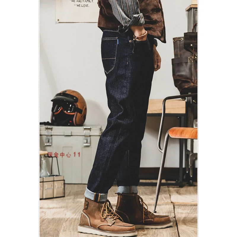 Streetwear Men 2022 Fashion New Pattern Vintage Recreational Blue Jeans Loose Straight Cylinder Broad Leg Trousers Autumn Female