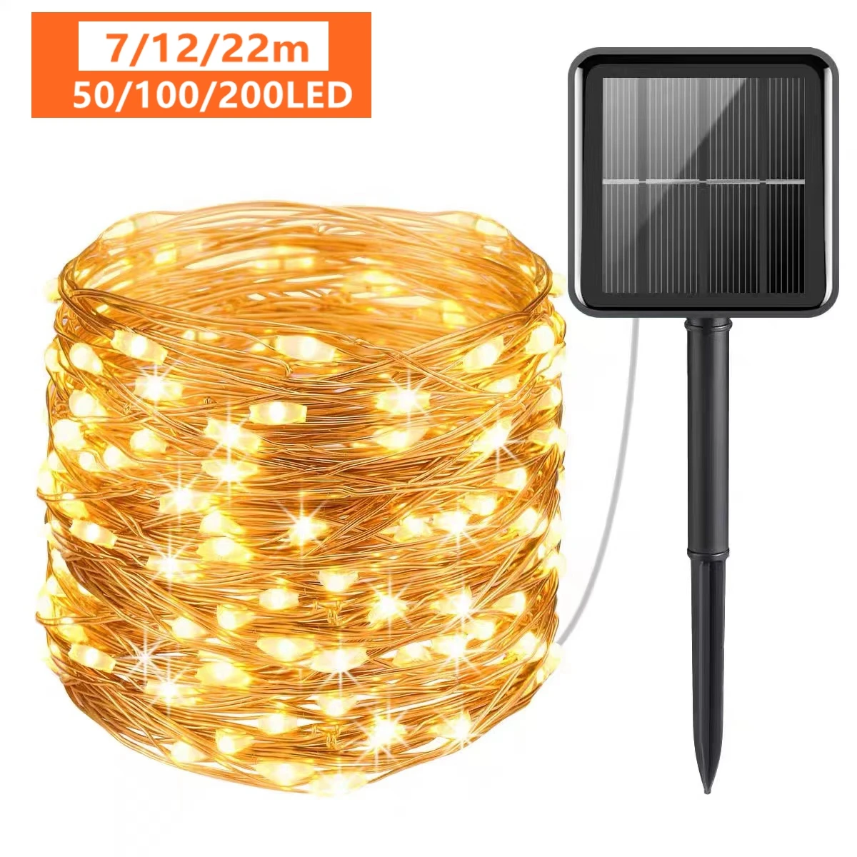 

Solar String Fairy Lights 7M 12M 22M Waterproof Outdoor LED Garland Solar Outdoor Power Lamp Christmas For Garden Decoration