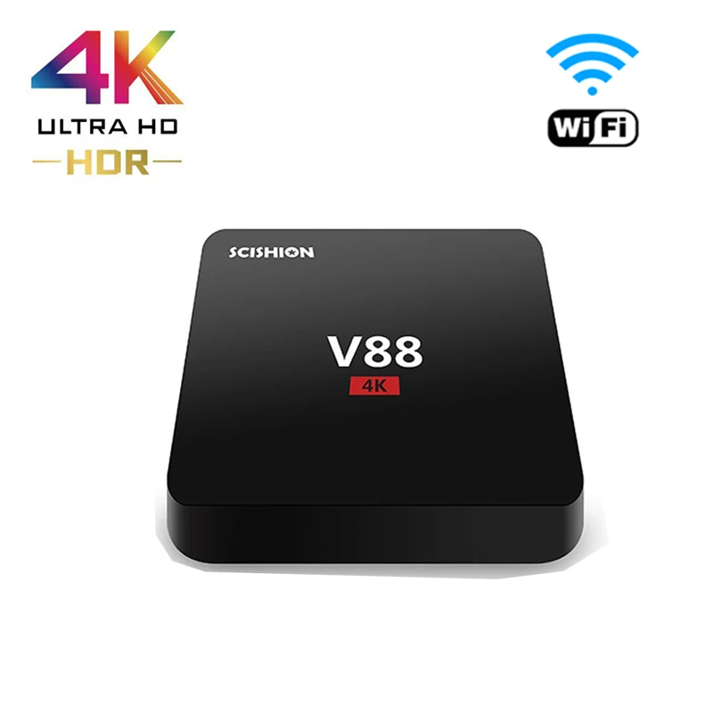 

ТВ-приставка V88 Rk3229, HD 4K, Wi-Fi, 4 ядра, 8 Гб