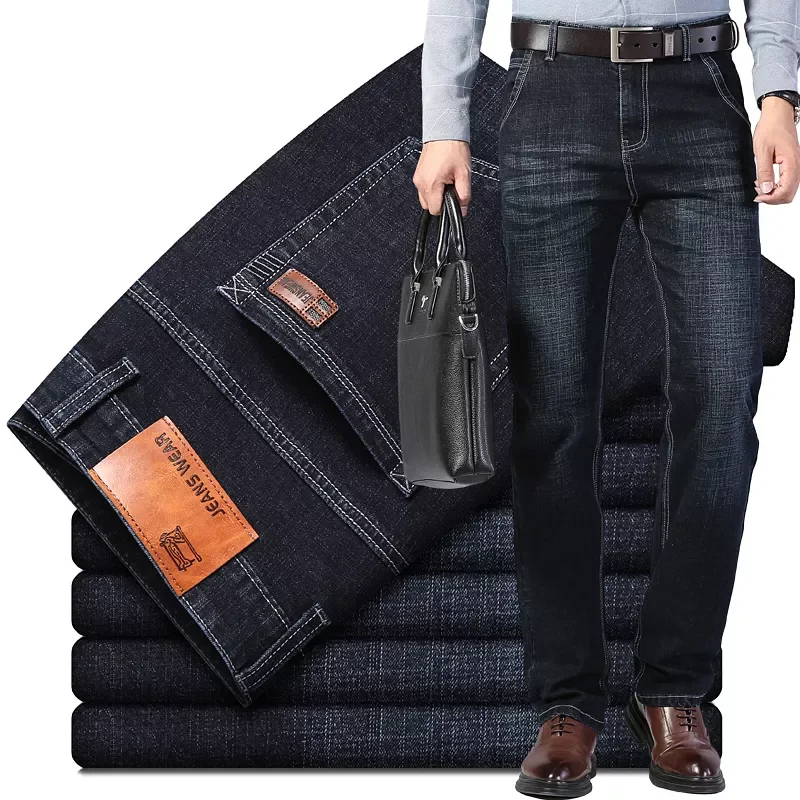 

2022 Men's Stretch Straight Fit Jeans Men's Denim Pants Brand New Style Trousers Mens Wear