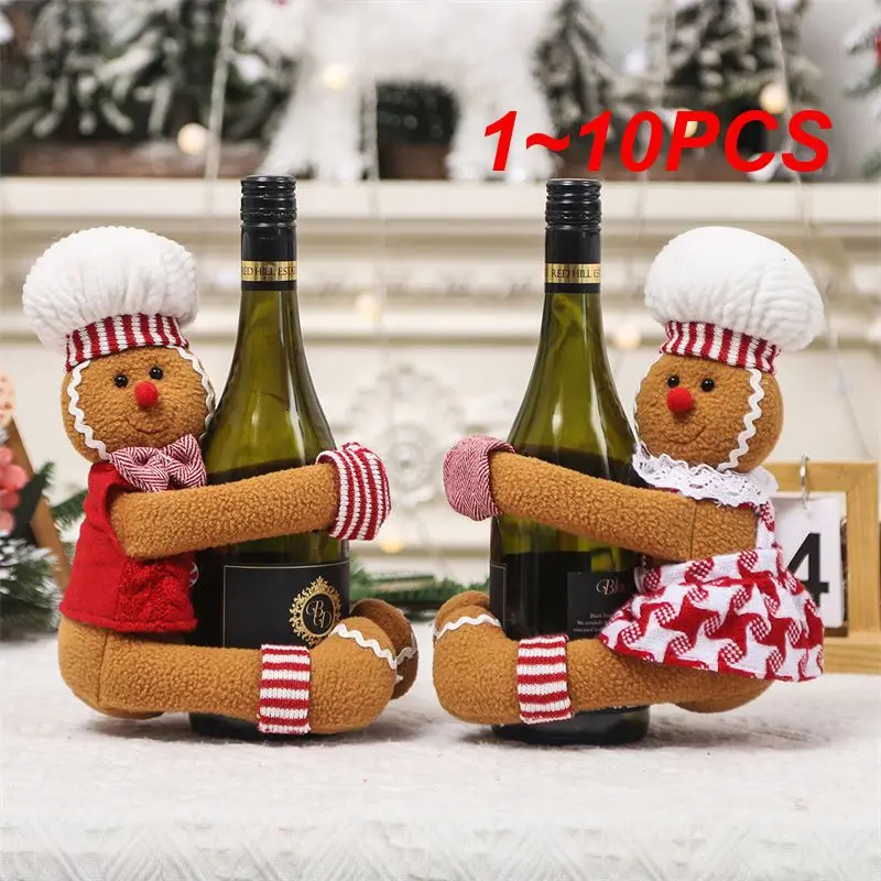 

1~10PCS Wine Set Cotton Cute Design Skin-friendly Great For Christmas Parties Wear-resistant And Durable Holiday Accessories