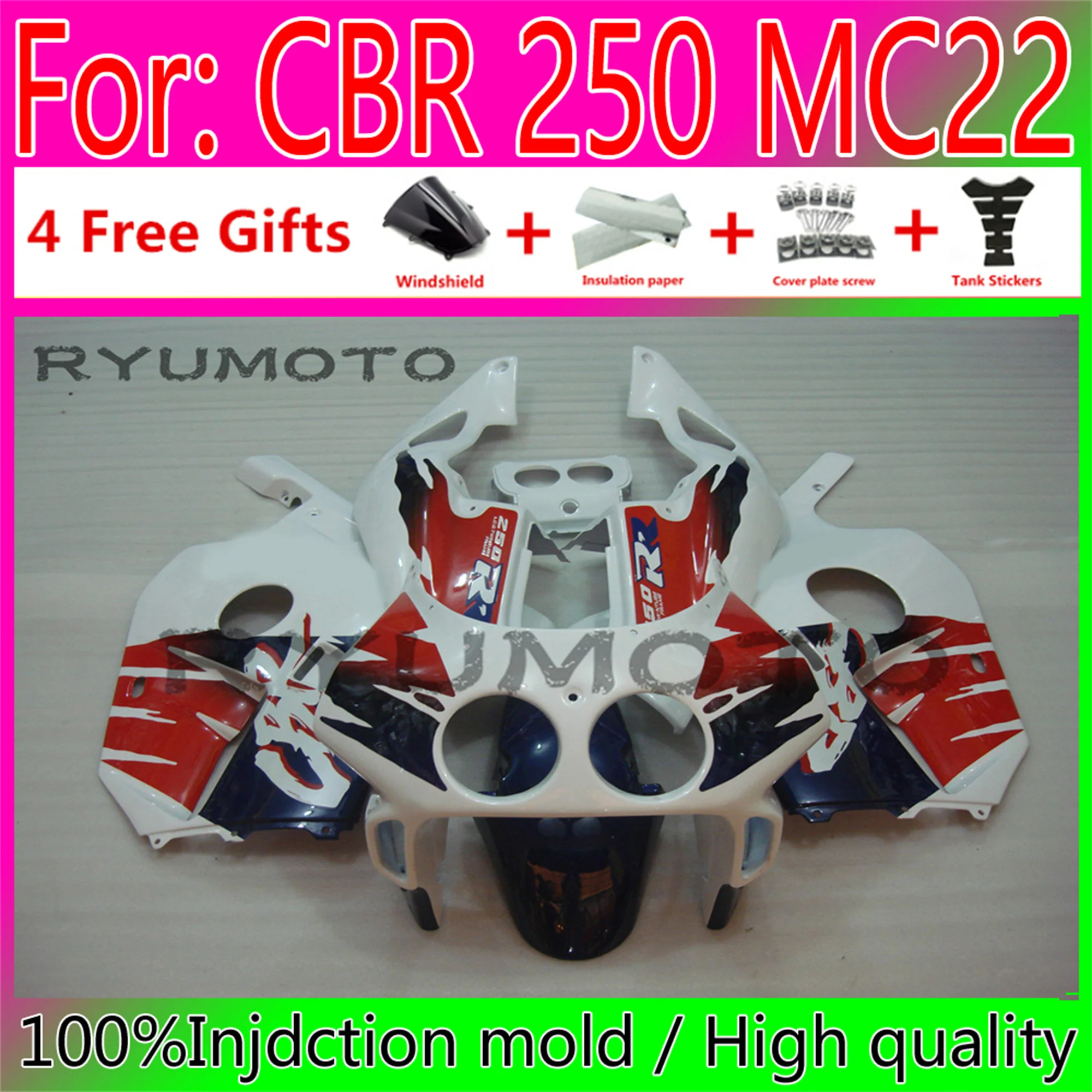 

New Motorcycle Fairings For Honda Cbr250rr 1990 - 1994 MC22 CBR250 RR 1993 Full Bodywork Cbr 250 RR 1994 Fairing