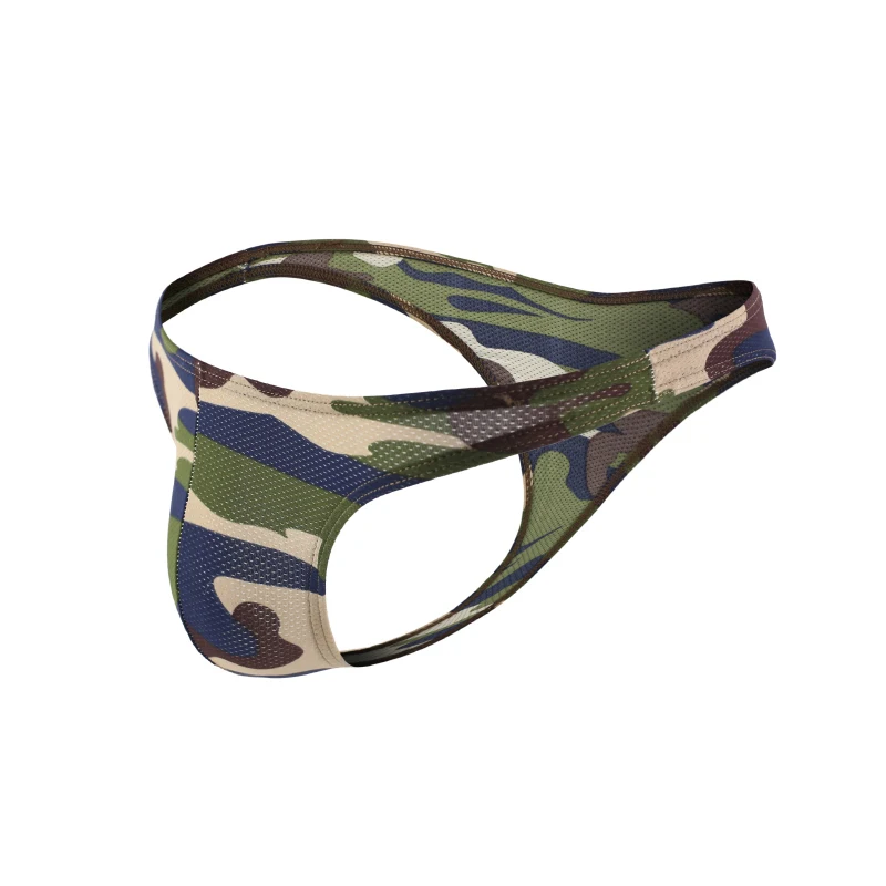 

AIIOU Gay Men Underwear Jockstrap Camouflage Mens Thongs and G Strings Sissy Panties Bikini Underpants Mens Thong Tanga Hombre