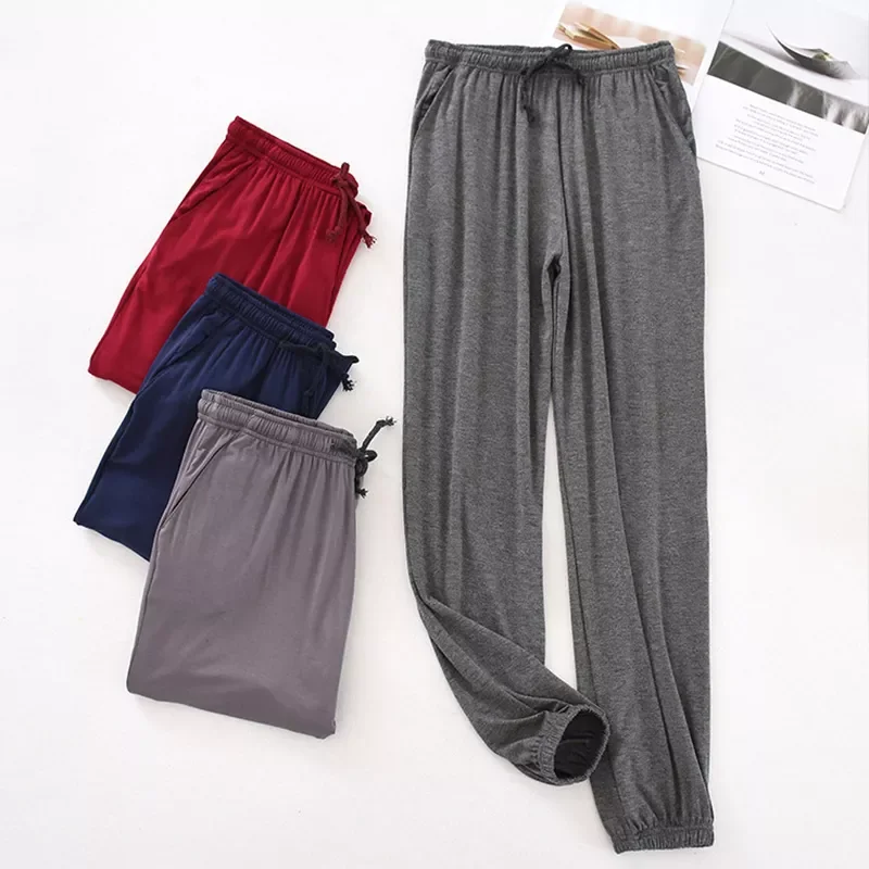 

Бесплатная доставка, Модальная Пижама, одежда для сна, штаны, весна-лето, штаны для сна для мужчин, пижамные штаны, штаны, эластичные, повседн...