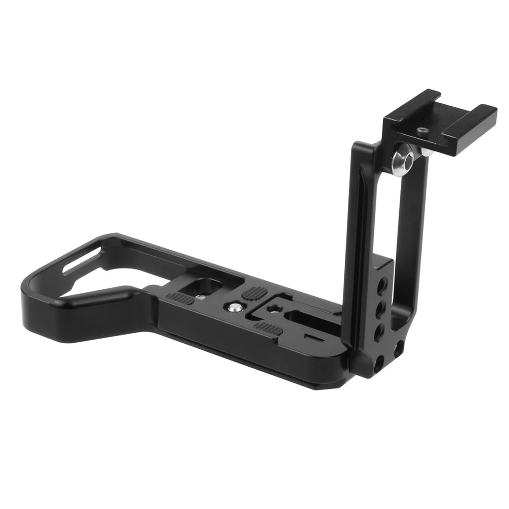 

Quick Release L Shaped Plate with Cold Shoe Mount Extension L Type Adjustment Bracket QR Board for Sony A7M4 A7R4 Camera