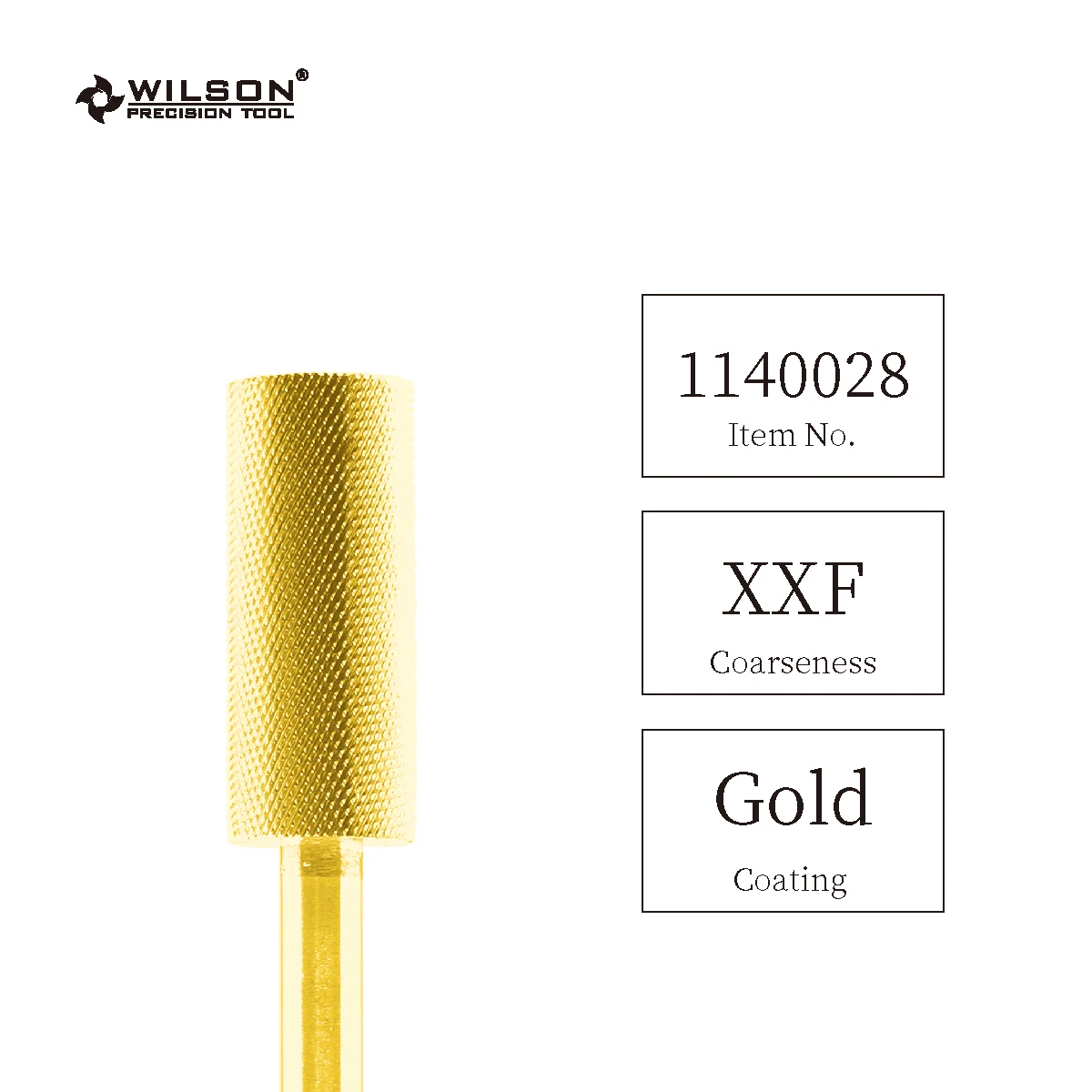 Small Barrel - Double Fine (XXF) - Gold / Silver - WILSON Carbide Nail Drill Bit