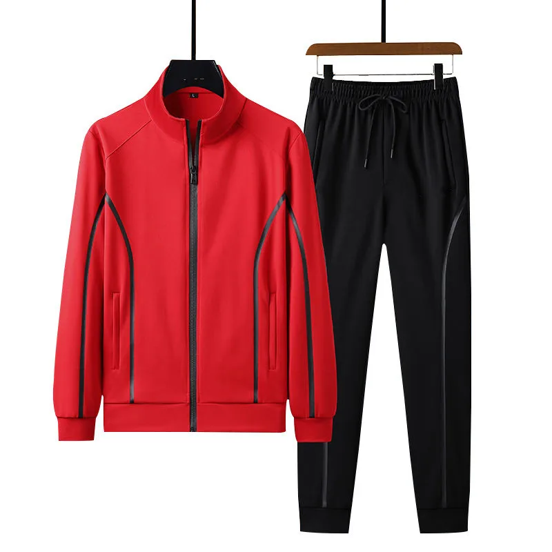 

Men Tracksuits Sweatshirt Sporting Sets 2022 Gyms Spring Jacket+Pants Casual Men's Track Suit Sportswear Fitness 7XL